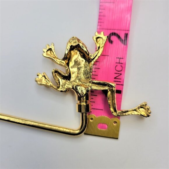 CUSTOM Made Gold Plated Frog Handbag Holder or Table Bag Hook - Picture 12 of 16